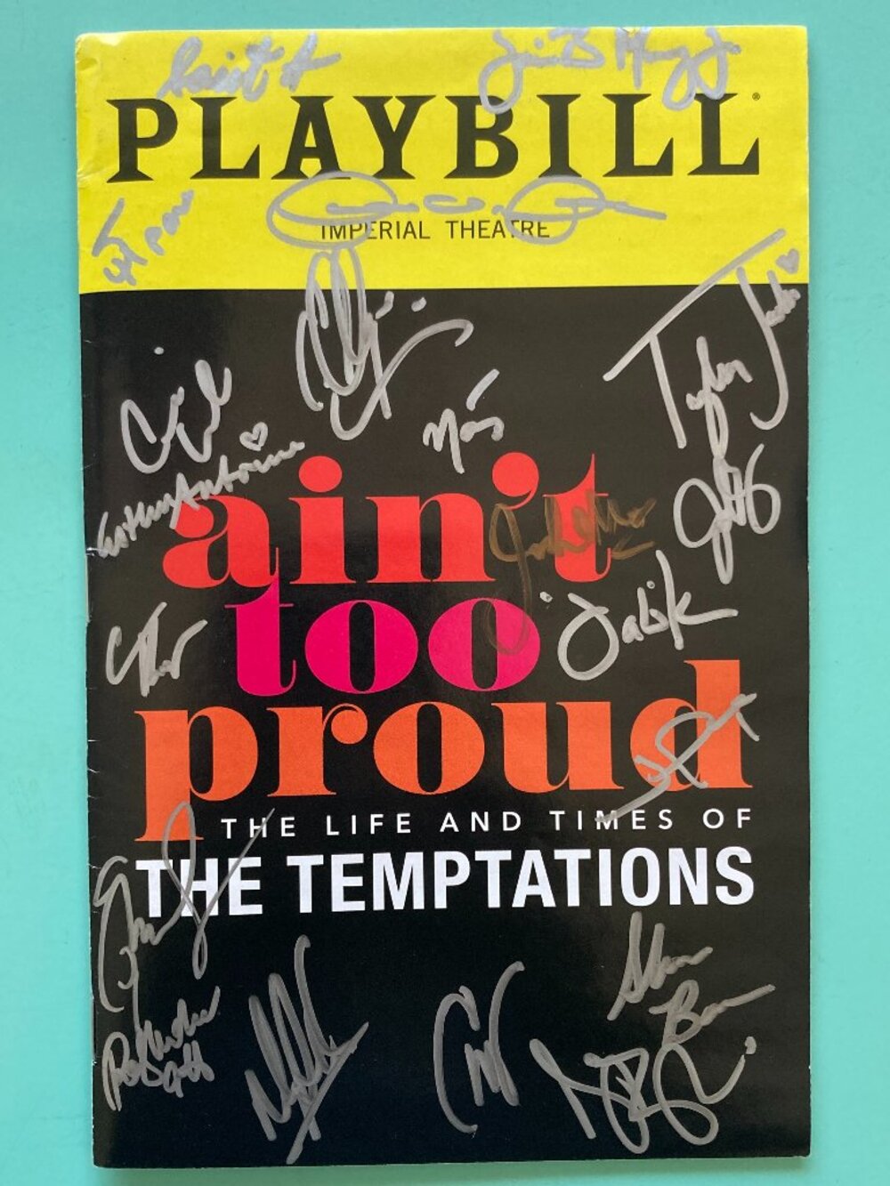 Cast Signed Playbill Ain't Too Proud – The Life and Times of The Temptations